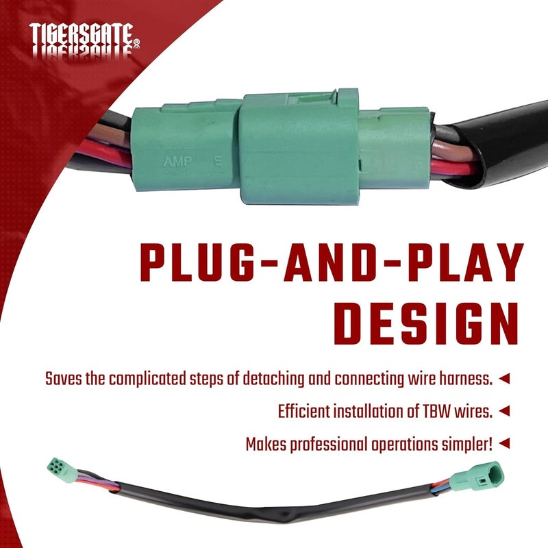 TIGERSGATE 10 Inches Electronic Throttle Fly by Wire Handlebar Harness TBW for 2008-2015 Harley Touring - Image 3